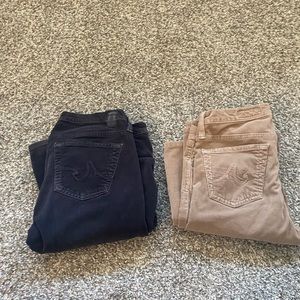 AG Adriano Goldschmeid Bundle of The Angel 29R Velveteen Denim Bootcut Pants